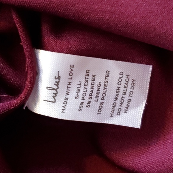 Lulu's One Shoulder Burgundy Dress Modern Contemporary Dance Party Sz.Medium - Picture 5 of 5